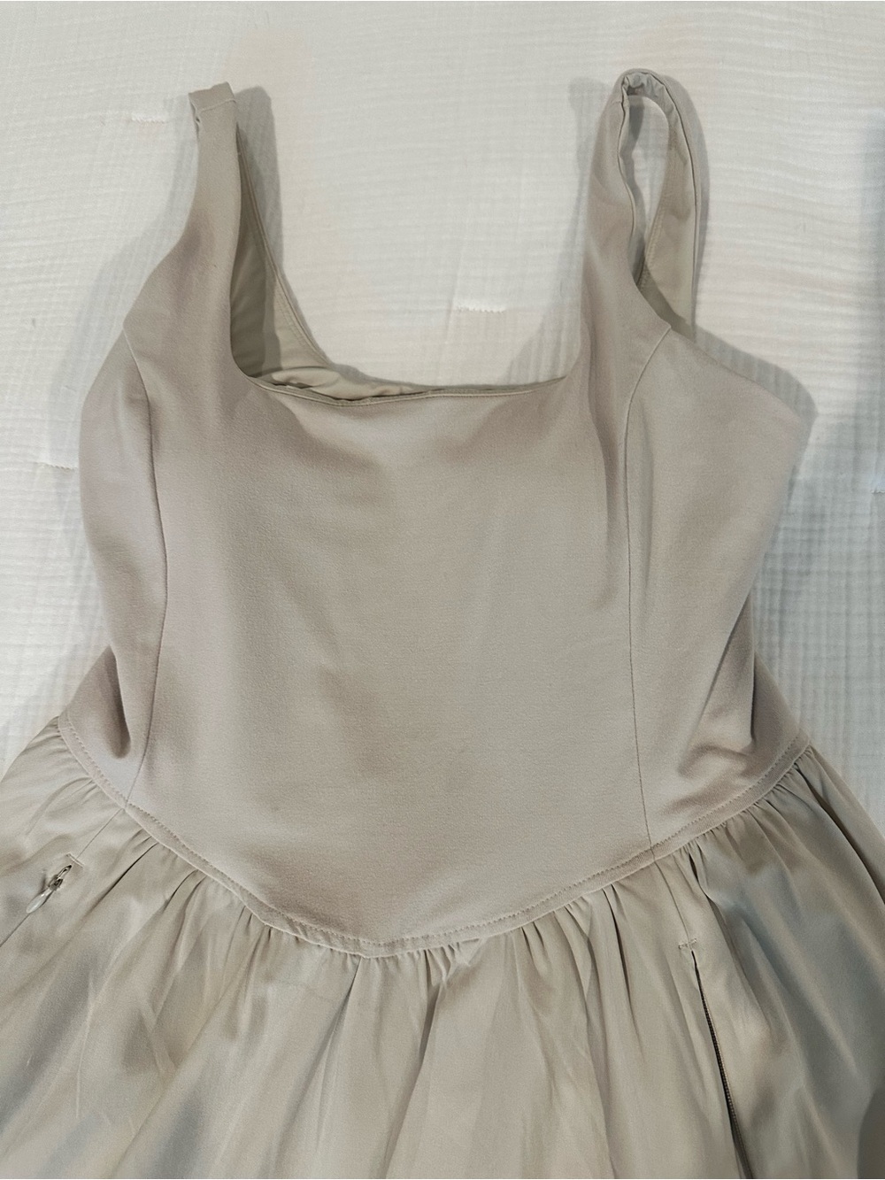 Zella Sleeveless Light Taupe A-Line Midi Dress with Pockets Size XS - Picture 2 of 4